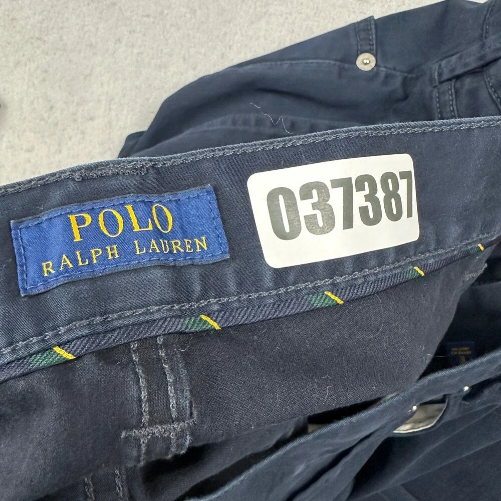 Polo Ralph Lauren Jeans Men 40 Blue Solid Varick Slim Straight Daek Wash Denim
